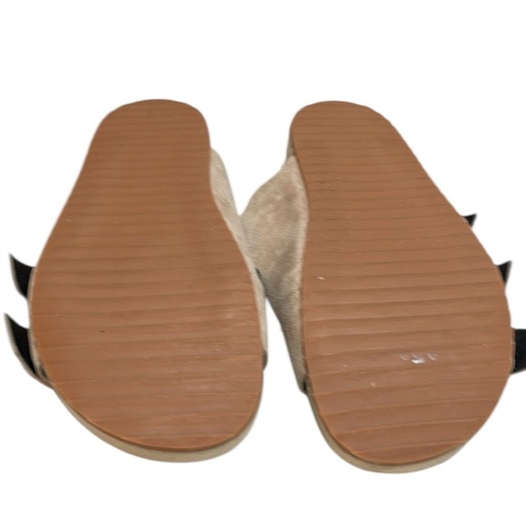 Rebecca Minkoff Triple Strap Tania Studded Slide Sandals Sahara Tan Suede SZ 9.5 - Picture 7 of 9